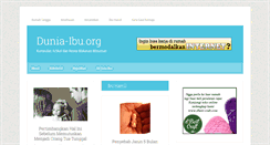 Desktop Screenshot of dunia-ibu.org